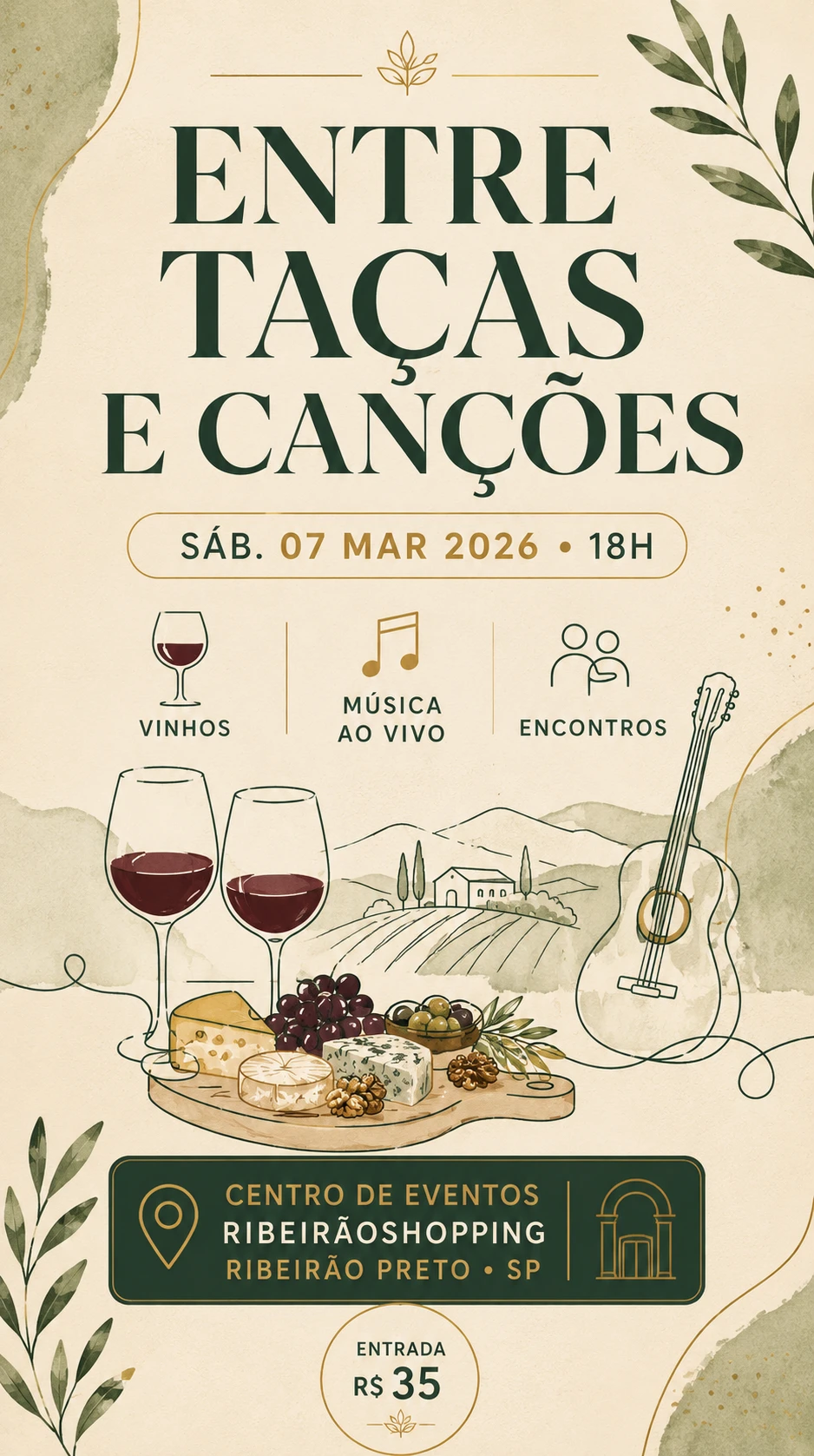 Capa do evento Entre Taças e Canções